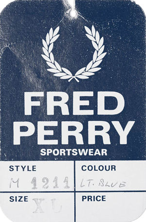 Fred Perry original style M1211 clothing tag
