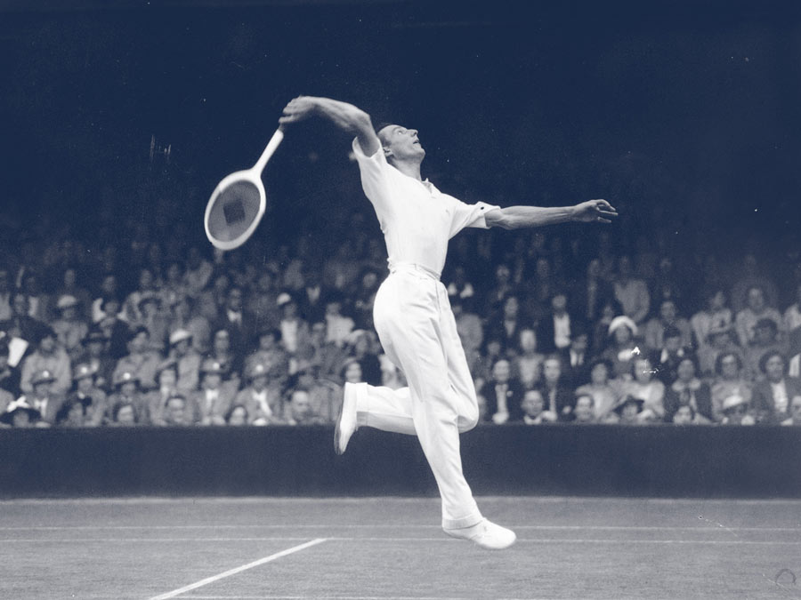 Fred Perry à Wimbledon en 1935
