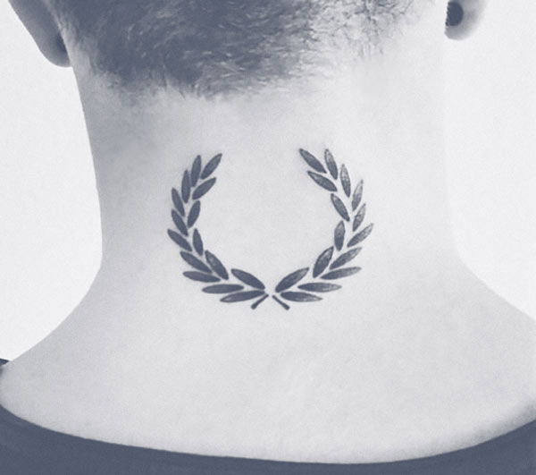 Fred Perry Laurel tattoo